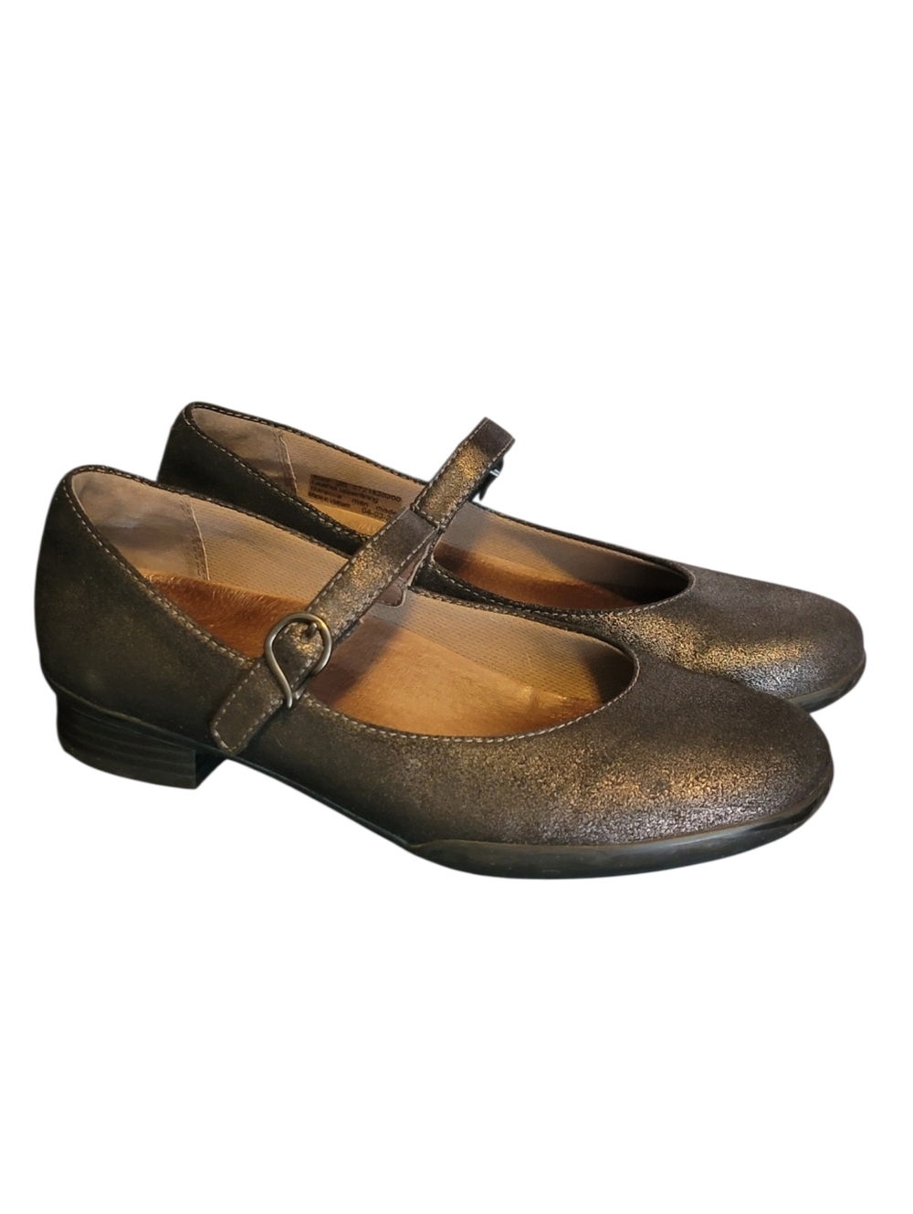 Dansko Kaelyn Graphite Metalic Mary‎ Jane Shoes Womens Size 36 US 5.5-6